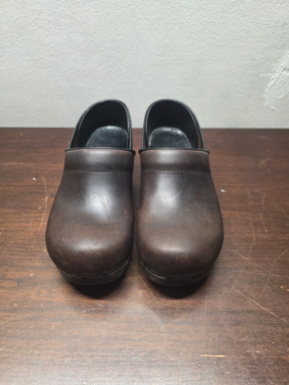 Dansko Women's Leather Clogs in Dark Brown